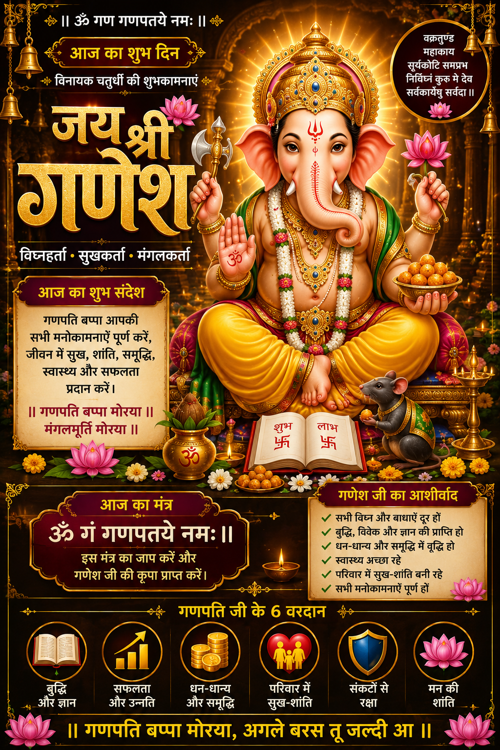 🌺🙏 जय श्री गणेश • गणपति बप्पा मोरया 🙏🌺